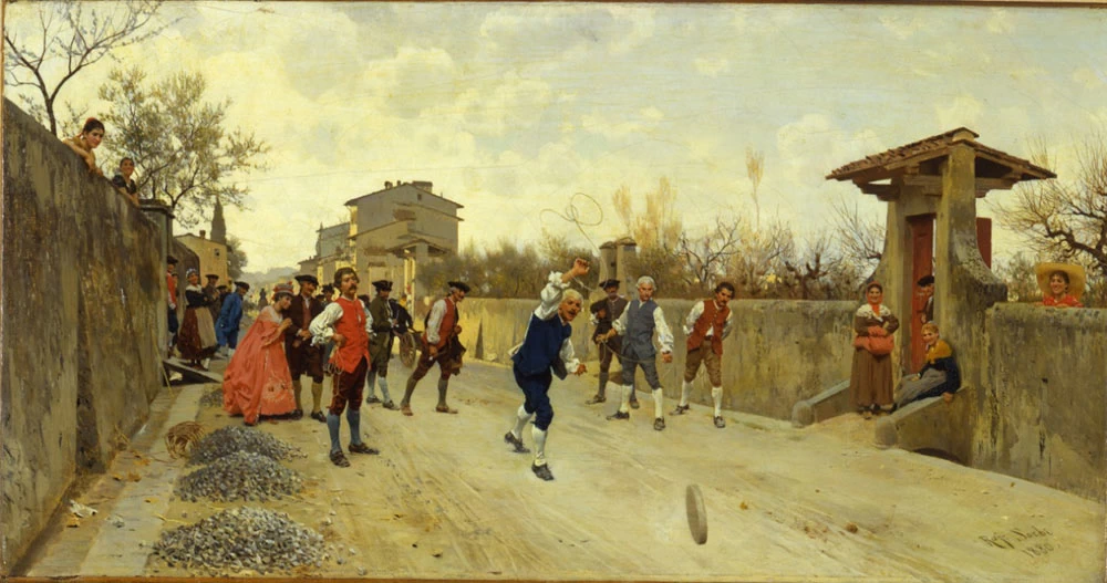 Il gioco della ruzzola (1880) - Museo nazionale della scienza e della tecnologia Leonardo da Vinci